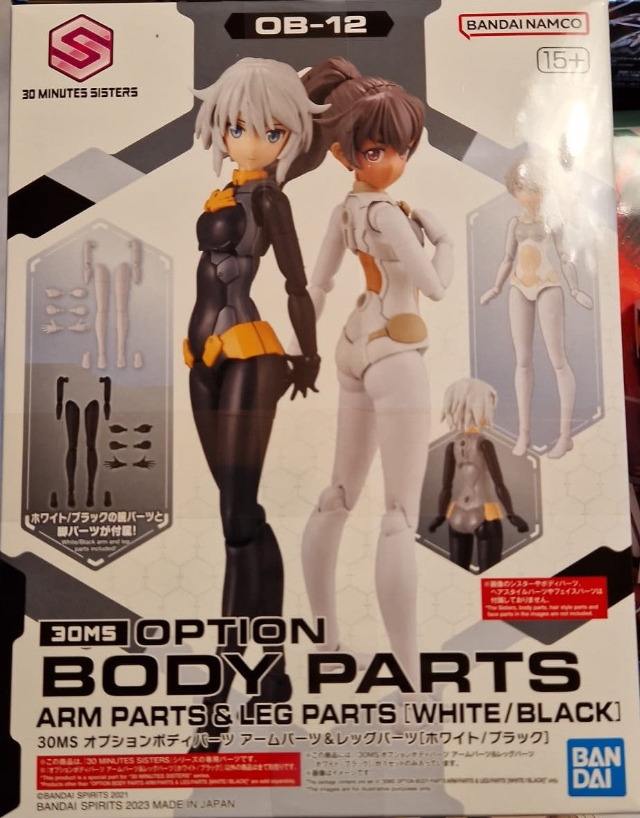 30MS Option Body Parts Arm & Leg Parts (White/Black)