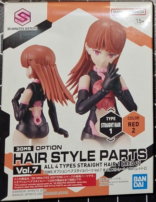 30MS Optional Hairstyle Parts Vol.7 Straight Hair 1/Red 2