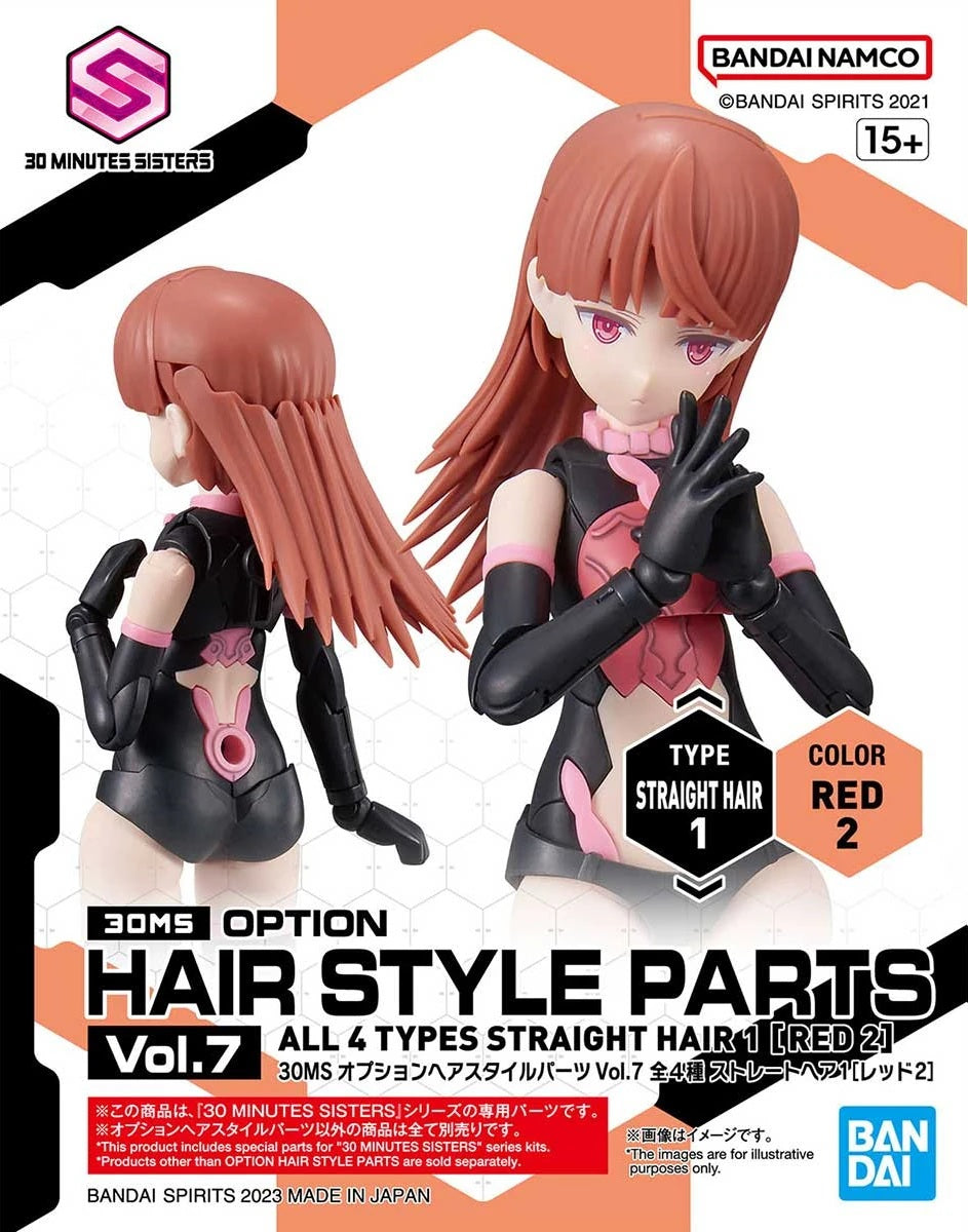 30MS Option Hair Style Parts Vol.7 Straight Hair 1 (Red 2)