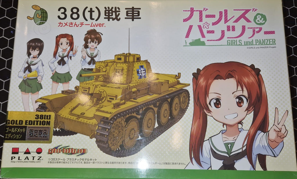 GIRLS und PANZER 38(t) Tank Turtle Team ver. Limited Edition Gold Plated Edition Platz 1/35