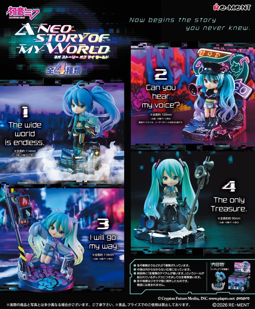 Hatsune Miku Minifiguren Neo Story 12 cm Blind Box Display - Set
