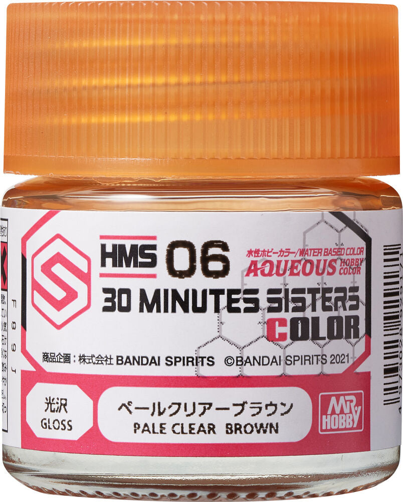 Mr Hobby Aqueous Hobby Colors (10 ml) 30 MINUTES SISTERS Pale Clear Brown - HMS-06