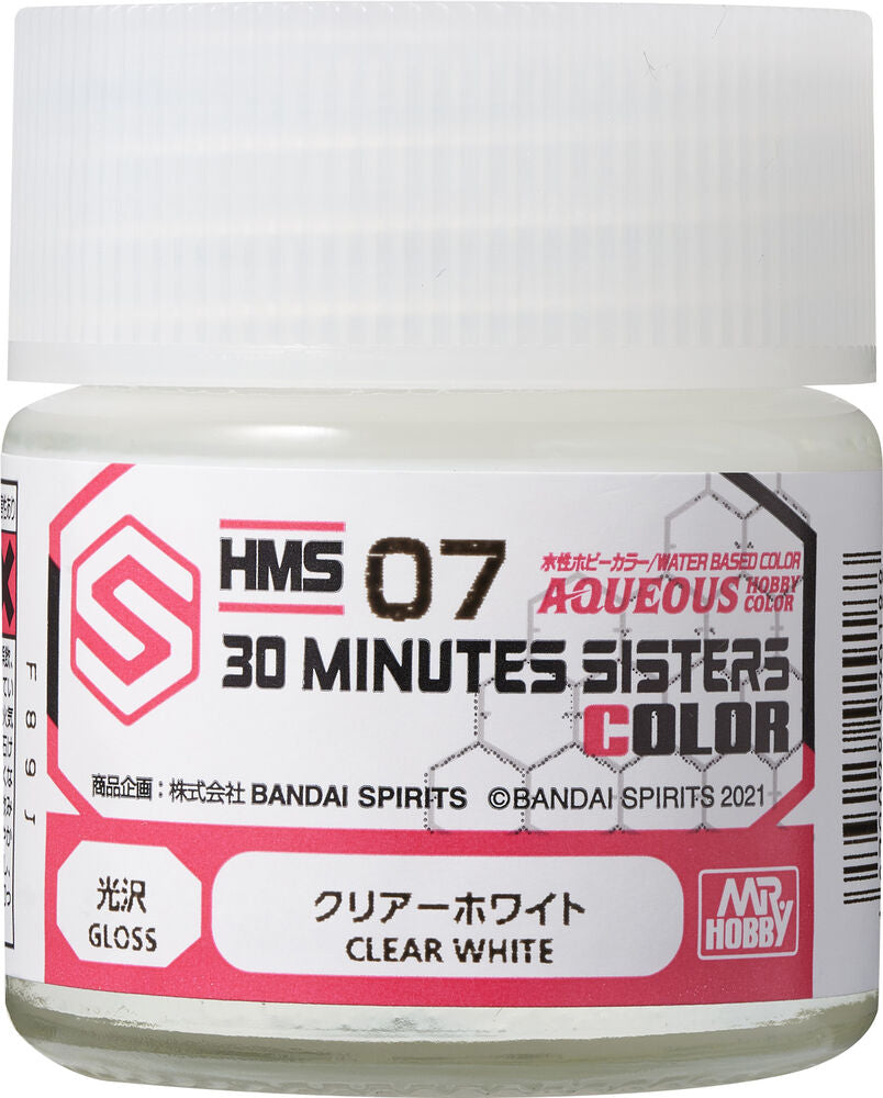 Mr Hobby Aqueous Hobby Colors (10 ml) 30 MINUTES SISTERS Clear White - HMS-07