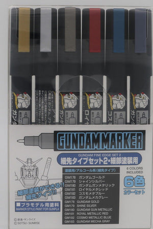 Mr Hobby Gundam Marker Fine Edge Set 2 - GMS-126