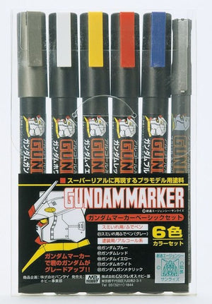Mr Hobby Gundam Marker Basic 6 Color Set - GMS-105